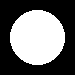 A small pixel-art image of a white circle on a black background.