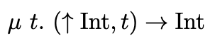 Foo's type with mu