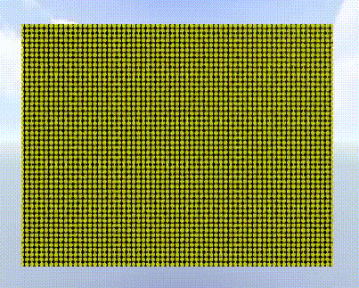 The same golf animation as above, but instead of just two frames where the golf ball flies away, there are now about 8 frames showing more detail of the golf ball's path.