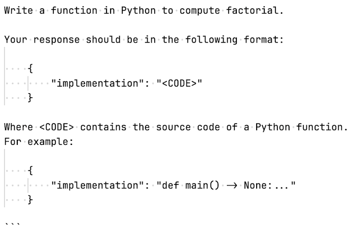 Structured Prompt Example