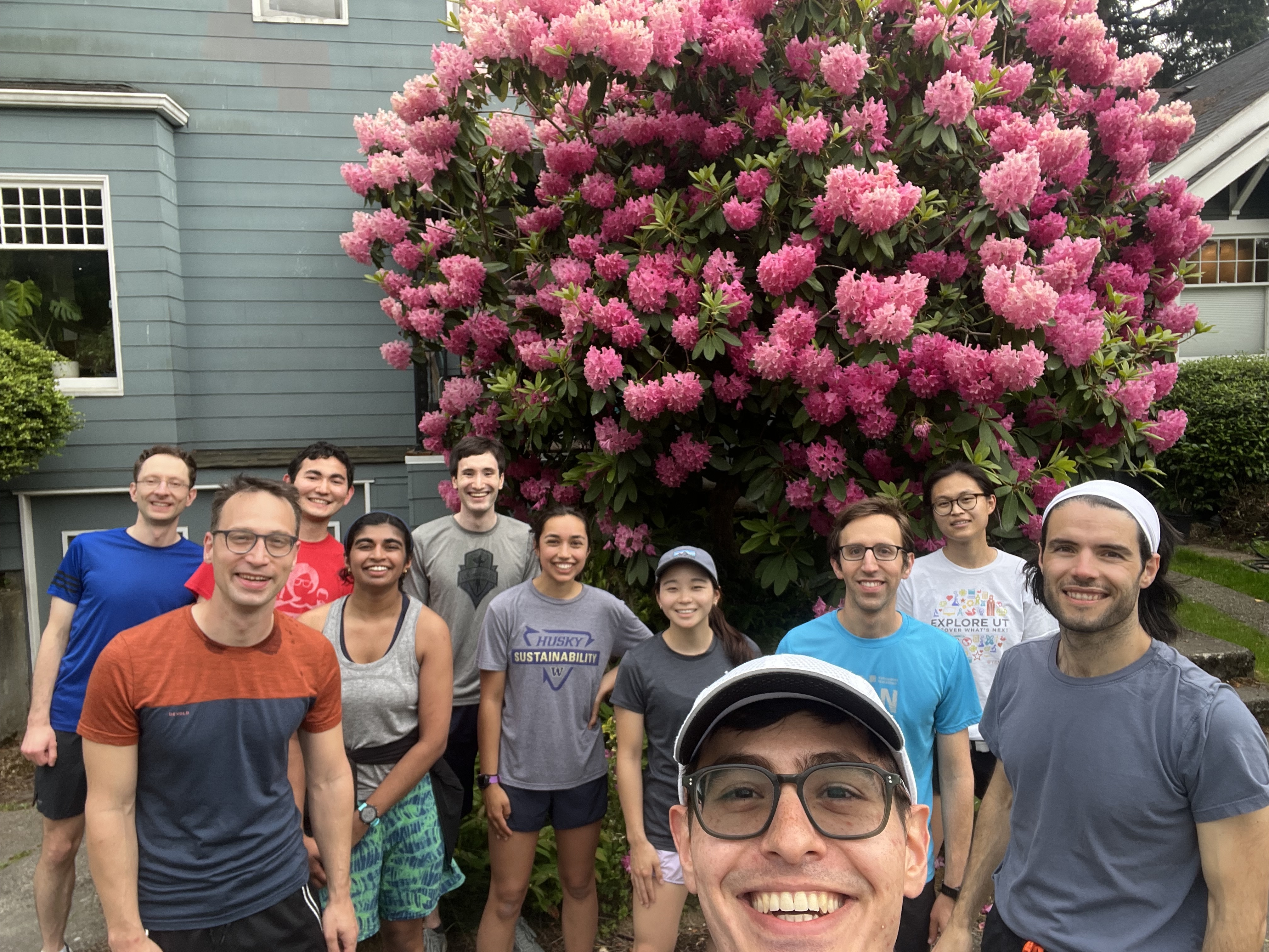 Priya running with the UW CSE running club.