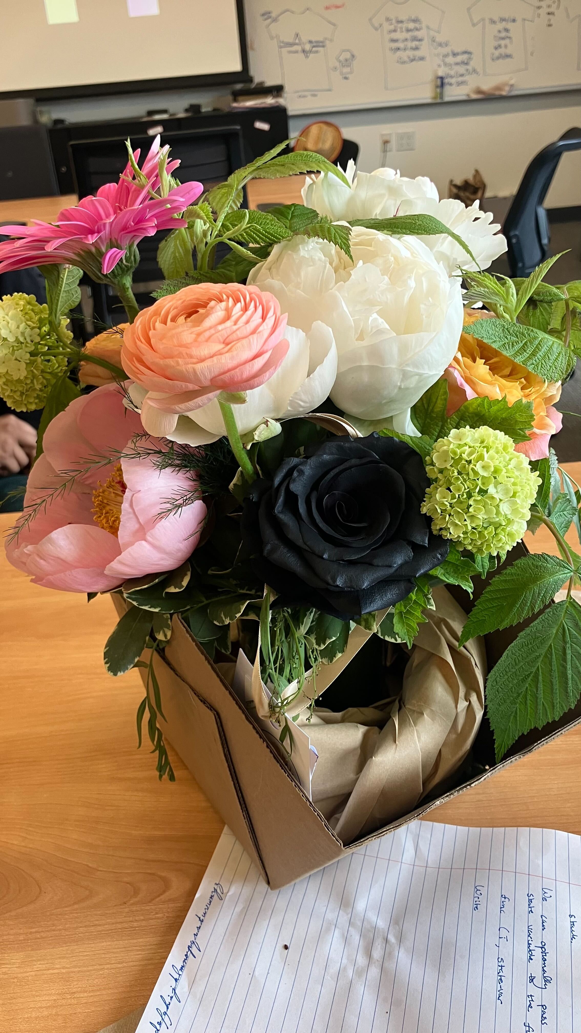 Flowers, which Priya's partner frequently sent them while they were apart.